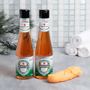 Набор в мешке "С Новым годом, зеленый" гель для душа, шампунь, мыло косичка Набор в мешке "С Новым годом, зеленый" гель для душа, шампунь, мыло косичка