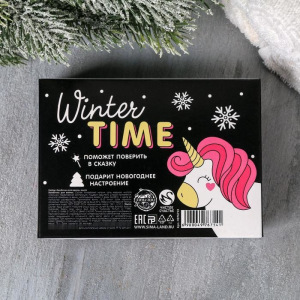 Набор Winter time: мыло, бомбочка для ванн единорог Набор Winter time: мыло, бомбочка для ванн единорог