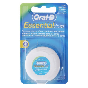 Нить зубная Oral-B Essential мятная, вощеная, 50 м Нить зубная Oral-B Essential мятная, вощеная, 50 м