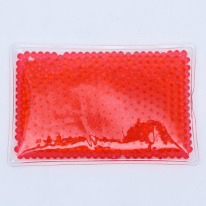 Охлаждающий и согревающий гелевый пакет, с шариковым наполнителем, красный, 15*10 см Охлаждающий и согревающий гелевый пакет, с шариковым наполнителем, красный, 15*10 см