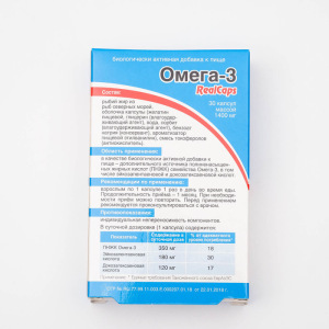 Омега-3 RealCaps, 30 капсул по 1400 мг. Омега-3 RealCaps, 30 капсул по 1400 мг.