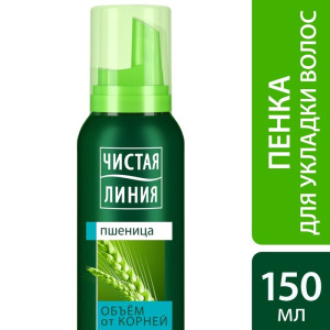 Пенка для укладки волос Чистая линия «Объём от корней», пшеница, 150 мл Пенка для укладки волос Чистая линия «Объём от корней», пшеница, 150 мл