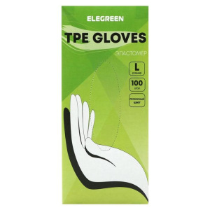 Перчатки одноразовые ТПЭ, 100 шт размер L Перчатки одноразовые ТПЭ, 100 шт размер L