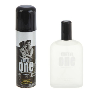 Подарочный набор для мужчин: туалетная вода Number One, 100 мл + дезодорант, 150 мл Подарочный набор для мужчин: туалетная вода Number One, 100 мл + дезодорант, 150 мл