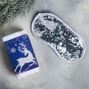 Подарочный набор "Чудес в Новом году!": гель для душа, крем для рук, маска для сна, полотенце Подарочный набор "Чудес в Новом году!": гель для душа, крем для рук, маска для сна, полотенце