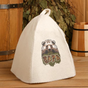 Подарочный набор "Добропаровъ": шапка "Царь (медведь)" и мочалка Подарочный набор "Добропаровъ": шапка "Царь (медведь)" и мочалка