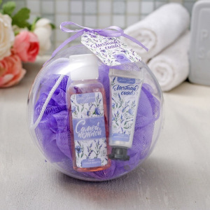 Подарочный набор "Мечтай, сияй", гель для душа 50 мл., крем для рук 10 мл, мочалка Подарочный набор "Мечтай, сияй", гель для душа 50 мл., крем для рук 10 мл, мочалка