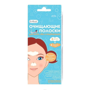 Полоски для носа, лба и подбородка очищающие Cettua, 6 шт Полоски для носа, лба и подбородка очищающие Cettua, 6 шт