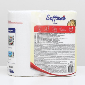 Полотенца бумажные Soffione Maxi, 2 слоя, 2 рулона Полотенца бумажные Soffione Maxi, 2 слоя, 2 рулона