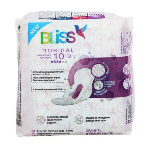 Прокладки «Bliss» Normal Dry, 10шт Прокладки «Bliss» Normal Dry, 10шт