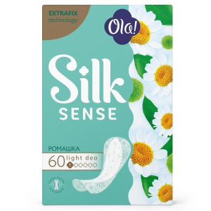 Прокладки ежедневные тонкие Ola! Silk Sense Light ромашка, 60 шт. Прокладки ежедневные тонкие Ola! Silk Sense Light ромашка, 60 шт.
