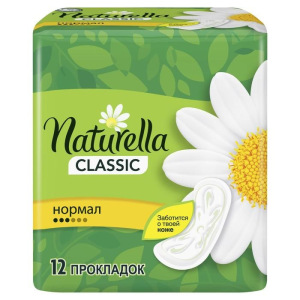 Прокладки «Naturella» Classic без крылышек Camomile Normal Single, 12шт/уп Прокладки «Naturella» Classic без крылышек Camomile Normal Single, 12шт/уп