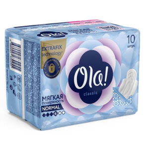 Прокладки Ola! Wings Classic Singles Normal, мягкая поверхность, 10 шт. Прокладки Ola! Wings Classic Singles Normal, мягкая поверхность, 10 шт.