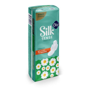 Прокладки толстые Ola! Silk Sense Classic Wings Super ромашка, 10 шт. Прокладки толстые Ola! Silk Sense Classic Wings Super ромашка, 10 шт.