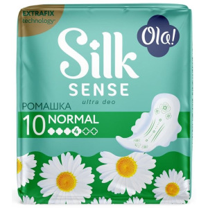 Прокладки ультратонкие Ola! Silk Sense Ultra Normal ромашка, 10 шт. Прокладки ультратонкие Ola! Silk Sense Ultra Normal ромашка, 10 шт.