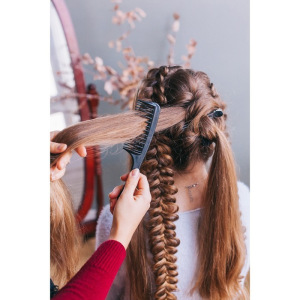 Расчёска двухрядная, цвет чёрный Расчёска двухрядная, цвет чёрный