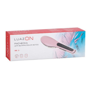 Расческа LuazON LR-01, электрическая, 35Вт, дисплей, регулировка t, 220 В, розовая Расческа LuazON LR-01, электрическая, 35Вт, дисплей, регулировка t, 220 В, розовая
