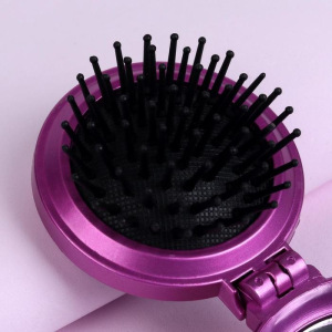 Расчёска массажная, складная, с зеркалом, цвет МИКС Расчёска массажная, складная, с зеркалом, цвет МИКС