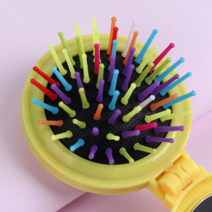 Расчёска массажная, складная, с зеркалом, цвет МИКС Расчёска массажная, складная, с зеркалом, цвет МИКС