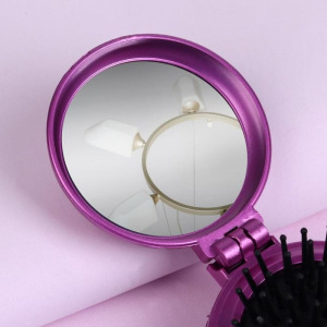 Расчёска массажная, складная, с зеркалом, цвет МИКС Расчёска массажная, складная, с зеркалом, цвет МИКС