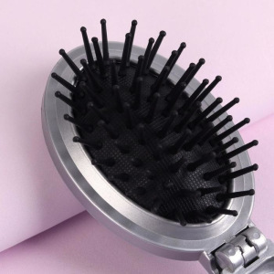 Расчёска массажная, складная, с зеркалом, цвет МИКС Расчёска массажная, складная, с зеркалом, цвет МИКС