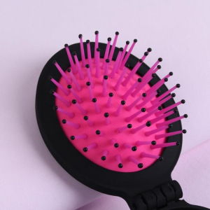 Расчёска массажная, складная, с зеркалом, цвет МИКС Расчёска массажная, складная, с зеркалом, цвет МИКС