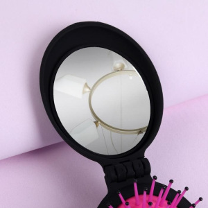 Расчёска массажная, складная, с зеркалом, цвет МИКС Расчёска массажная, складная, с зеркалом, цвет МИКС