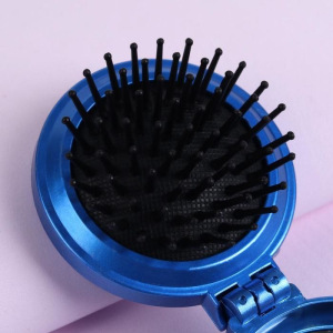 Расчёска массажная складная, с зеркалом, цвет МИКС Расчёска массажная складная, с зеркалом, цвет МИКС