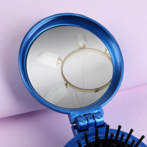 Расчёска массажная складная, с зеркалом, цвет МИКС Расчёска массажная складная, с зеркалом, цвет МИКС