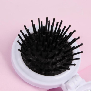 Расчёска массажная, складная, с зеркалом, цвет МИКС Расчёска массажная, складная, с зеркалом, цвет МИКС