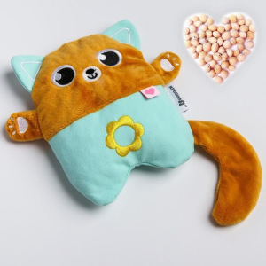 Развивающая игрушка - грелка с вишнёвыми косточками «Котик» Развивающая игрушка - грелка с вишнёвыми косточками «Котик»