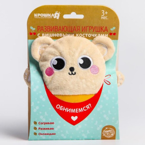 Развивающая игрушка - грелка с вишнёвыми косточками «Мишка» Развивающая игрушка - грелка с вишнёвыми косточками «Мишка»