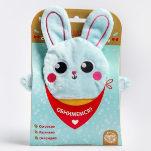 Развивающая игрушка - грелка с вишнёвыми косточками «Зайка» Развивающая игрушка - грелка с вишнёвыми косточками «Зайка»