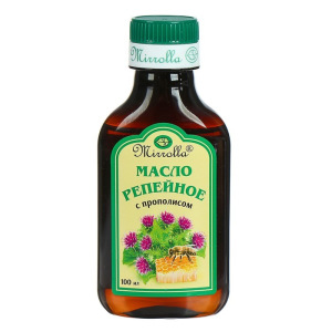 Репейное масло для волос Mirrolla с прополисом, 100 мл Репейное масло для волос Mirrolla с прополисом, 100 мл