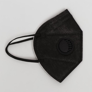 Респиратор KN95 FFP2 с клапаном, универсальный, чёрный Респиратор KN95 FFP2 с клапаном, универсальный, чёрный