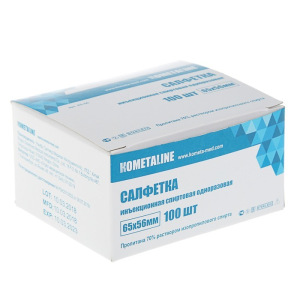 Салфетка спиртовая для инъекций 65*56 мм упаковка Салфетка спиртовая для инъекций 65*56 мм упаковка