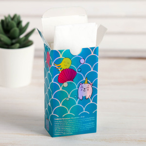 Салфетки бумажные "Русалочка" 10шт Салфетки бумажные "Русалочка" 10шт