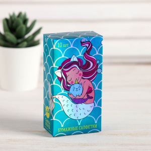Салфетки бумажные "Русалочка" 10шт Салфетки бумажные "Русалочка" 10шт