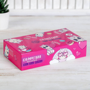 Салфетки бумажные в коробке "Ламы", 100 шт. Салфетки бумажные в коробке "Ламы", 100 шт.