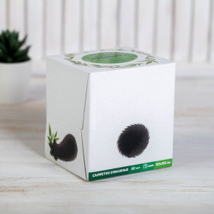 Салфетки бумажные в коробке "Панда", 80 шт. Салфетки бумажные в коробке "Панда", 80 шт.