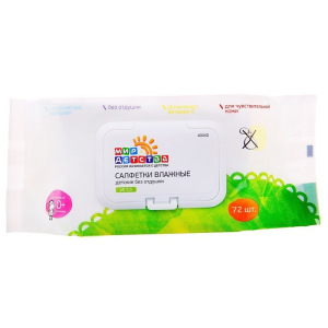 Салфетки влажные детские для новорожденных Мир детства, 72 шт. Салфетки влажные детские для новорожденных Мир детства, 72 шт.