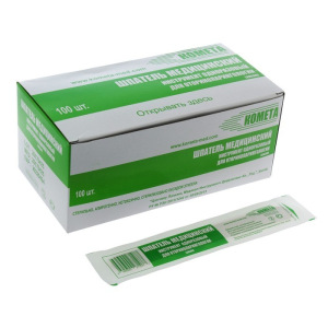 Шпатель медицинский одноразовый, деревянный, стерильный, 150*18*1,8 мм Шпатель медицинский одноразовый, деревянный, стерильный, 150*18*1,8 мм