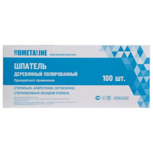 Шпатель медицинский одноразовый, деревянный, стерильный, 150*18*1,8 мм Шпатель медицинский одноразовый, деревянный, стерильный, 150*18*1,8 мм