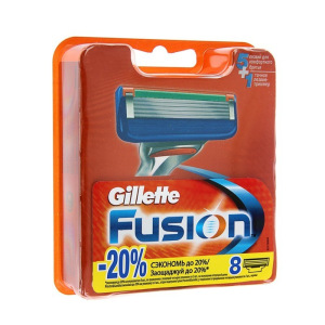 Сменные кассеты Gillette Fusion, 5 лезвий, 8 шт Сменные кассеты Gillette Fusion, 5 лезвий, 8 шт