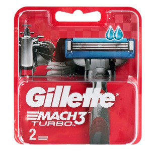 Сменные кассеты Gillette Mach3 Turbo Aloe, 3 лезвия, 2 шт Сменные кассеты Gillette Mach3 Turbo Aloe, 3 лезвия, 2 шт