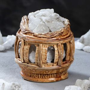 Соляная лампа "Колизей", керамическое основание, 16 см, 1-2 кг Соляная лампа "Колизей", керамическое основание, 16 см, 1-2 кг