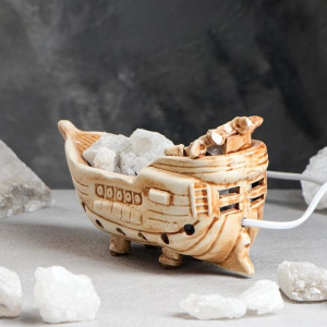 Соляная лампа "Кораблик керамический", 19 см × 8 см × 10,5 см Соляная лампа "Кораблик керамический", 19 см × 8 см × 10,5 см