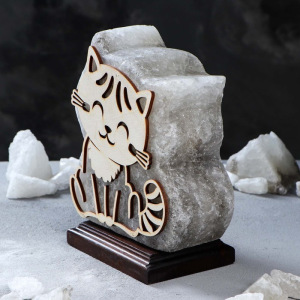 Соляная лампа "Панно Котик", 21 см Соляная лампа "Панно Котик", 21 см