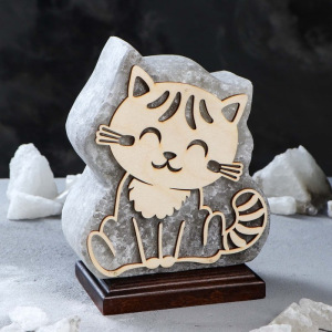 Соляная лампа "Панно Котик", 21 см Соляная лампа "Панно Котик", 21 см