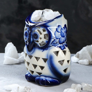 Соляная лампа "Совёнок роспись", 23 см Соляная лампа "Совёнок роспись", 23 см